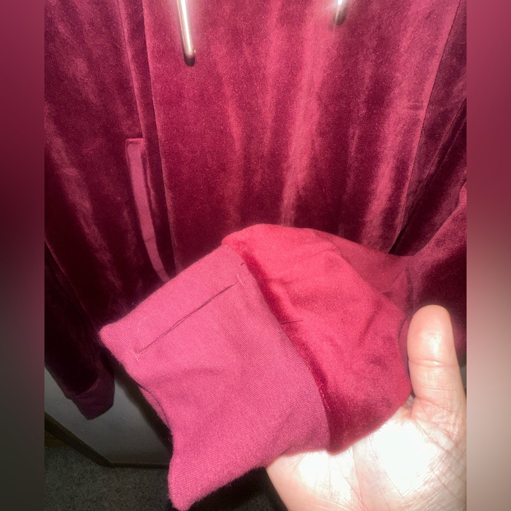 C9 Champion Velvet Half Zip Burgundy Pull Over Size Large - Picture 5 of 6